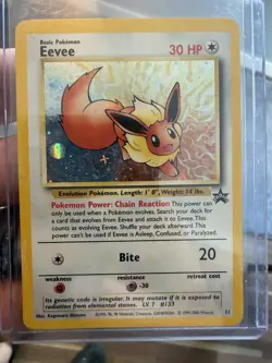 Eevee #11 Black Star Promo Pokemon League Holo NM Vintage 2000 Pokemon WOTC TCG - Image 1