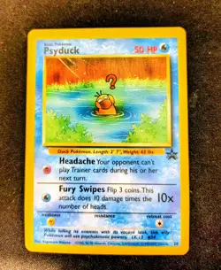 Pokemon card Psyduck #20 WOTC Black Star League Promo 2000 NM - Image 1