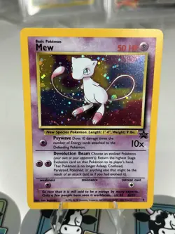 Mew Holo Rare Pokemon Black Star Promo #9 WOTC 1999-2000 Vintage - Image 1