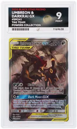 Pokemon TCG Umbreon & Darkrai GX SM241 - 2020 Black Star Promo ACE 9 - Image 1