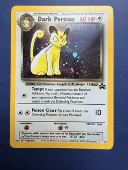 Pokemon WOTC TCG Dark Persian Black Star Promo Holo - Image 1