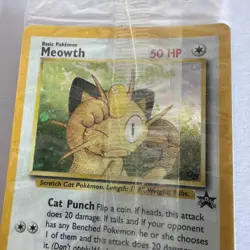 Pokemon TCG Meowth Holo Black Star Vintage 2000 Promo #10 Gameboy Exclusive NEW! - Image 4