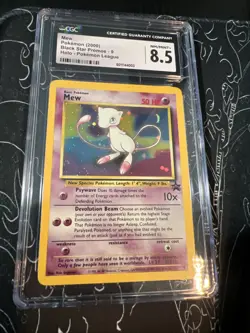 Pokemon Black Star Promo Pokemon League Holo Mew #9 CGC 8.5 NM Mint+ 2000 - Image 1