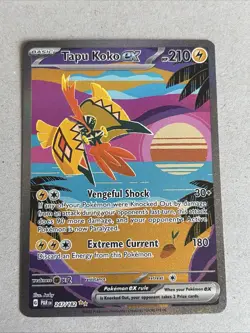 Pokemon TCG Tapu Koko EX Paradox Rift Holo Card 247/182 Special Illustration - Image 1