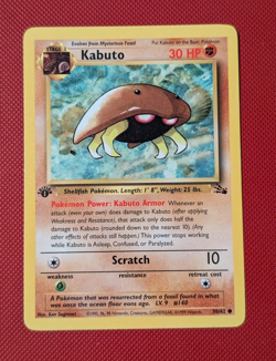 Pokemon TCG - Kabuto - 50/62 1st Edition - Fossil LP - Image 1