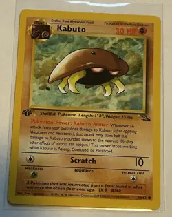 Pokemon TCG Kabuto 1st Edition 50/62 Fossil LP - Image 1