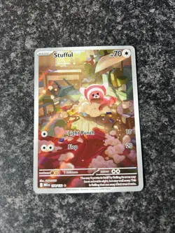 Pokemon TCG Stufful 154/132 ME01 Mega Evolution IR Full Art Holo EN 70HP - Image 1