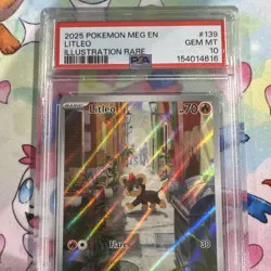 Pokemon TCG Litleo Illustration Rare Holo Me01 Mega Evolution 139/132 EN PSA 10 - Image 2