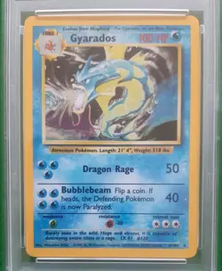 1999 POKEMON BASE SET UNLIMITED #6 GYARADOS-HOLO PSA 8 Graded - Image 2