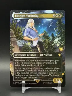 Estinien Varlineau Borderless Chocobo Track Foil 474 MTG Commander FINAL FANTASY - Image 1