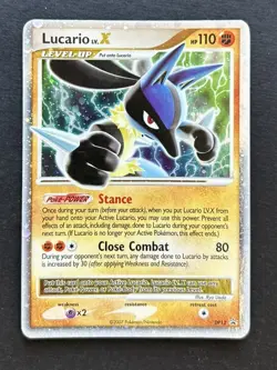 Pokemon TCG Lucario LV.X Diamond Pearl Black Star Promo Holo Card DP12 - Image 1