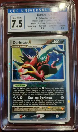 2008 POKEMON DIAMOND & PEARL BLACK STAR PROMO #DP19 DARKRAI LV.X-HOLO CGC 7.5 - Image 1