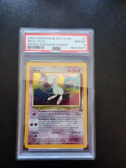 2000 Pokemon Promo Black Star Mew-Holo #9 PSA 8 - Image 1