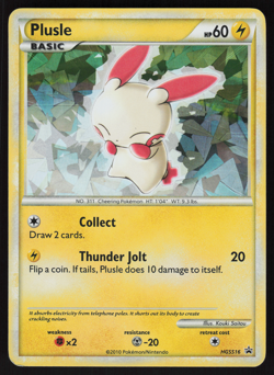 Pokemon TCG - HGSS Black Star Promos - Plusle HGSS16 Cracked Ice Holo - P - Image 1