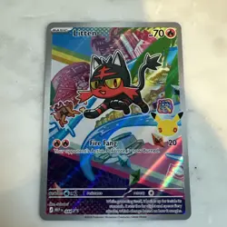 Litten MEP 044 Pokemon First Partner Illustration Black Star Promo Full Art MT - Image 1