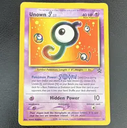 Pokemon TCG Unown [J] 38/53 WOTC Black Star Promo - MP - Image 1