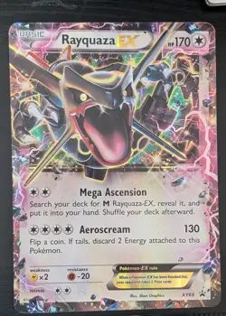 Rayquaza EX XY69 - Black Star Promo Shiny Ultra Rare Pokemon TCG MP **JUMBO CARD - Image 1