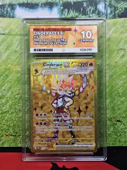 Pokemon TCG Cinderace EX SVP 163 Black Star Promo Graded Ace 10 - Image 1