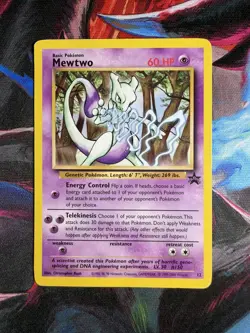 Pokemon TCG 1999-2000 Wizards Mewtwo Black Star Promo 12/102 English - Image 1