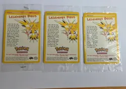Sealed Legendary Birds Black Star Promo Pokemon Cards X3 Sealed Packs - Image 1