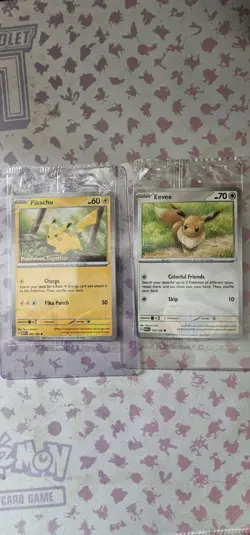 Pokemon Pikachu and Eevee 'Pokemon Together' Sealed Promo Cards Set - Image 1