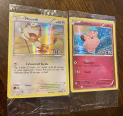 SEALED Pokemon 2016 Meowth & Clefairy Toys R Us Promo Sealed Cards 53 50 NM HOLO - Image 1