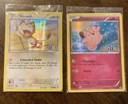 SEALED Pokemon 2016 Meowth & Clefairy Toys R Us Promo Sealed Cards 53 50 NM HOLO - Image 2