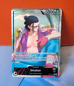 Smoker OP10-001 Leader Alt Art Punk Hazard/Navy One Piece CCG 5000 Power - Image 1