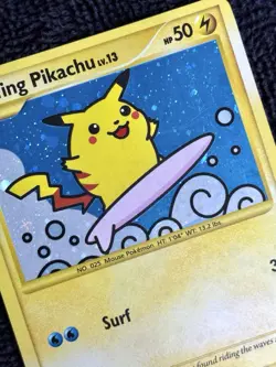 Surfing Pikachu 114/111 Holo Rising Rivals Secret Rare Pokemon TCG LP+ - Image 2
