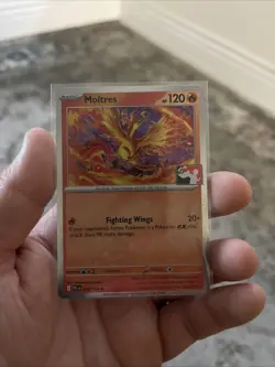 Moltres (Cosmo Holo) Prize Pack Series 9 Promo Pokemon Card NM/LP 014/094 PFL - Image 1