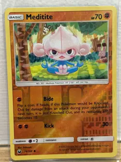 Meditite - 76/168 - Reverse Holo - Celestial Storm - NM/M - Pokemon Card - Image 1