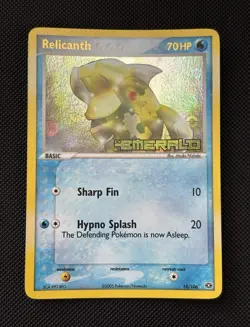 Pokemon TCG EX Emerald Relicanth 2005 18/106 Reverse Holo Rare (LP) - Image 1