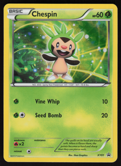 Pokemon TCG - XY Black Star Promos - Chespin XY01 Holo - NM - Image 1