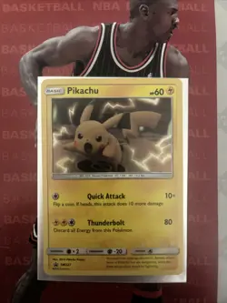 Pokemon Pikachu TCG SM227 Holo Black Star Promo Card Near Mint Condition - Image 1