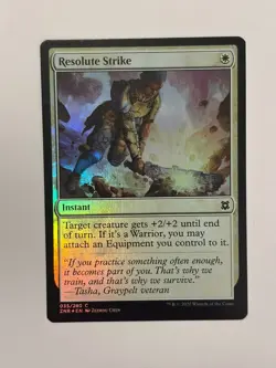 Resolute Strike Zendikar Rising Foil Magic the Gathering Card - Image 1