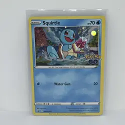 Pokemon TCG Squirtle SWSH233 Black Star Promo Holo Pokemon GO NM Card - Image 1
