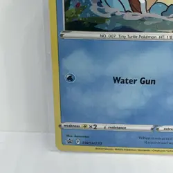Pokemon TCG Squirtle SWSH233 Black Star Promo Holo Pokemon GO NM Card - Image 3