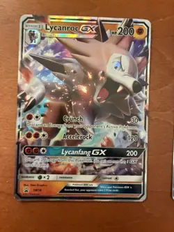 Pokemon TCG Lycanroc GX Full Art Holo Card SM14 Black Star Promo Sun And Moon NM - Image 5