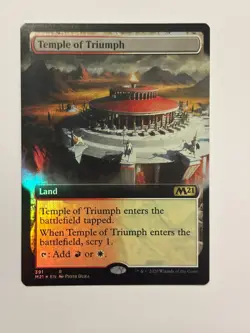 Temple of Triumph (Extended Art) Core Set 2021 Foil Magic the Gathering Card - Image 1