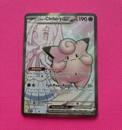 Pokemon TCG Lillie's Clefairy ex 195 SVP Black Star Promos Full Art Holo EN - Image 1