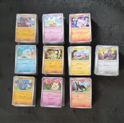 Pokemon TCG 1,000 card bulk lot. All common & uncommon regulars. Near mint. - Image 1
