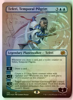 MTG Teferi, Temporal Pilgrim (Borderless) FOIL The Brothers' War - Image 1