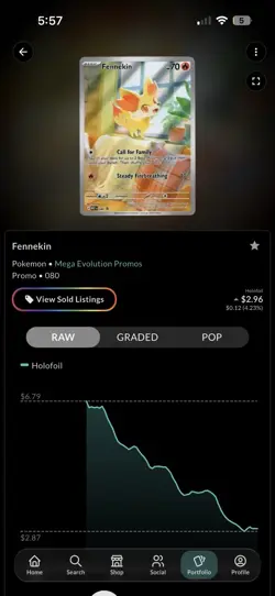 Pokemon TCG Mega Evolution Promos Fennekin 080 Holo Promo ENG 2023 - Image 5
