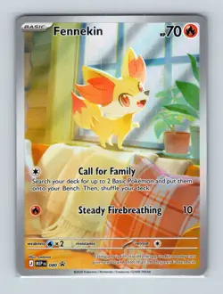 2025 Pokemon TCG Fennekin ME: Mega Evolution Promo 080 Holo Promo NM - Image 1