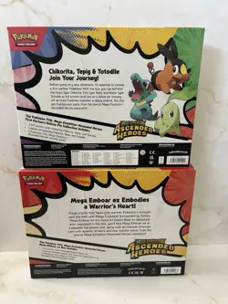 Pokemon Ascended Heroes Pin Collection & Mega Emboar Ex Box Sealed - Image 2