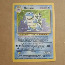 Pokemon TCG Blastoise 2/102 Base Set Unlimited Holo Rare English 1999 100 HP - Image 1