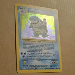 Pokemon TCG Blastoise 2/102 Base Set Unlimited Holo Rare English 1999 100 HP - Image 2