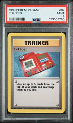 1999 POKEMON BASE SET UNLIMITED #87 POKEDEX PSA 9 - Image 1