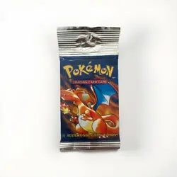 Pokemon Base Set Unlimited Booster Pack Charizard Artwork Factory Sealed 742818061582 - Image 1