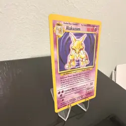 1999 Pokemon TCG Alakazam Base Set Holo Unlimited Rare Card 1/102 - Image 2
